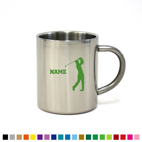 ゴルフ2 名入れステンレスマグカップ 真空二重構造 保冷 保温 断熱 コーヒーカップ 湯飲み 割れないマグカップ の通販はau Pay マーケット Emblem