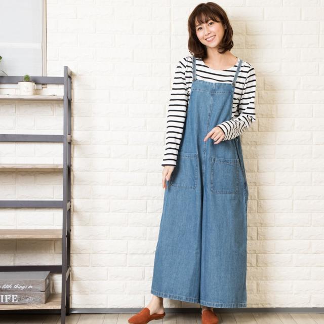 送料無料 オールインワン レディース サロペット デニム オーバーオール デニム ワイドパンツ コットン100 パンツ デニムサロペットの通販はau Pay マーケット Global Box Au Pay マーケット店