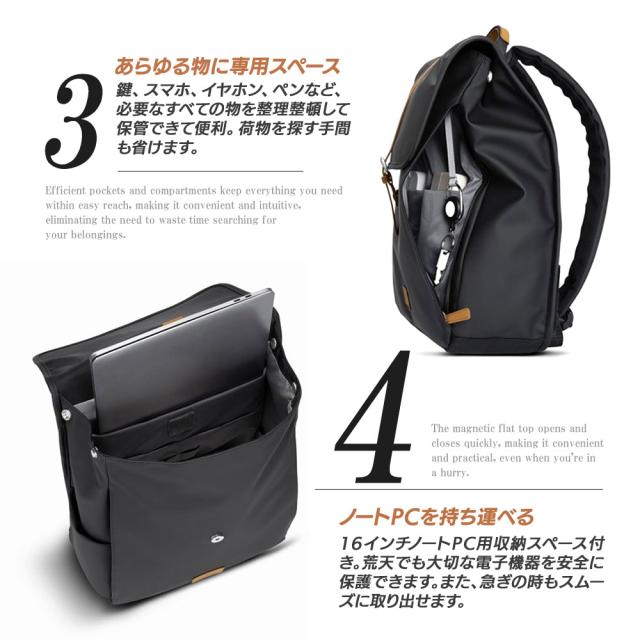 ノルディス フラップ リュック 【正規輸入販売代理店】 Nordace Siena Element ND1233 ビジネスリュック ブランド メンズ レディース シエナ 大容量 15L フラップリュック 大人 女子 男子 男女兼用 通勤 通学 学生 新学期 旅行 かわいい おしゃれ_8