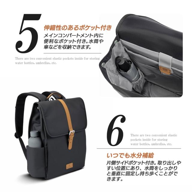 ノルディス フラップ リュック 【正規輸入販売代理店】 Nordace Siena Element ND1233 ビジネスリュック ブランド メンズ レディース シエナ 大容量 15L フラップリュック 大人 女子 男子 男女兼用 通勤 通学 学生 新学期 旅行 かわいい おしゃれ_9