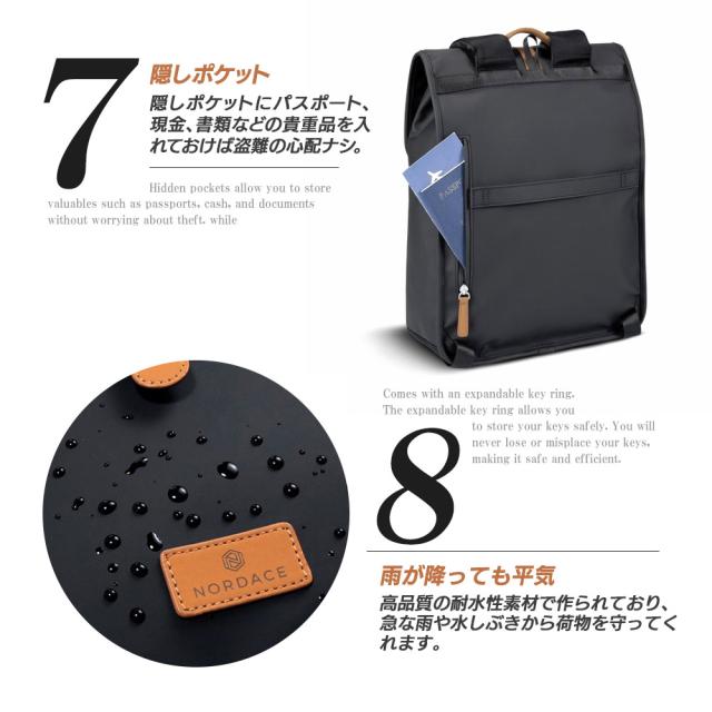 ノルディス フラップ リュック 【正規輸入販売代理店】 Nordace Siena Element ND1233 ビジネスリュック ブランド メンズ レディース シエナ 大容量 15L フラップリュック 大人 女子 男子 男女兼用 通勤 通学 学生 新学期 旅行 かわいい おしゃれ_10