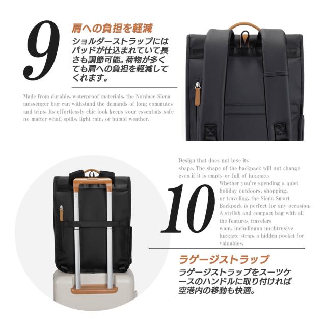 ノルディス フラップ リュック 【正規輸入販売代理店】 Nordace Siena Element ND1233 ビジネスリュック ブランド メンズ レディース シエナ 大容量 15L フラップリュック 大人 女子 男子 男女兼用 通勤 通学 学生 新学期 旅行 かわいい おしゃれ_11
