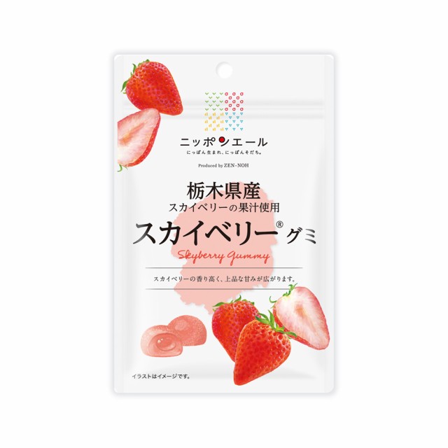 ご当地グミ ニッポンエール 栃木県産 スカイベリーグミ ご当地 お菓子 グルメ お土産 名産 果実グミ 全国農協食品の通販はau PAY マーケット  - いただきプラザ au PAY マーケット店