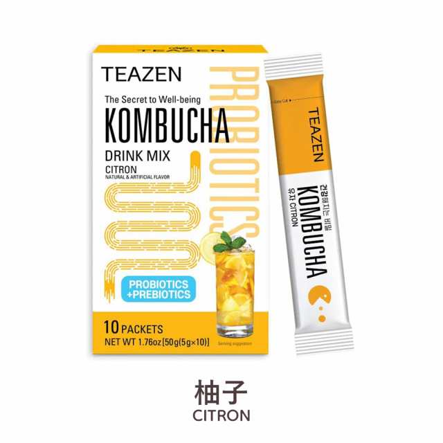 【選べる3箱セット】ティーゼン コンブチャ TEAZEN KOMBUCHA 30包 レモン ベリー 柚子 粉末 ピーチ パイナップル 乳酸菌 発酵  お茶 炭酸 ｜au PAY マーケット