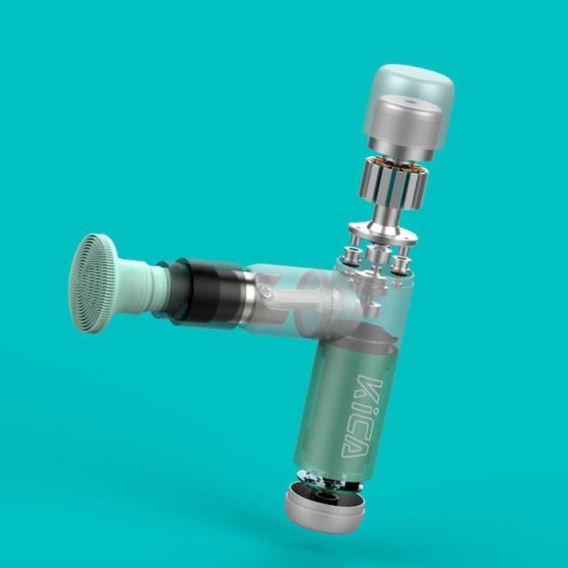 マッサージガン KiCA MINI セルフケアガン ミント 最小 最軽量 255g