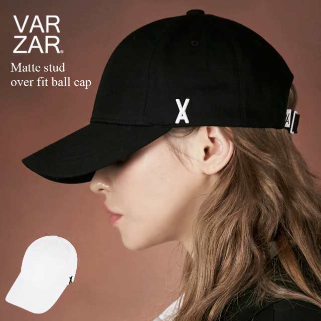 VARZAR バザール Matte stud over fit ball cap black 【正規品 国内