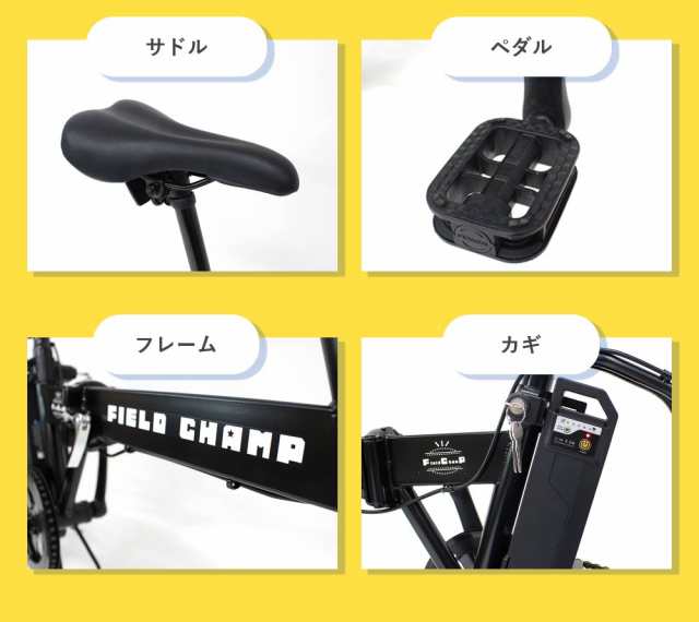 電動アシスト自転車 FIELD CHAMP 電動アシスト FDB16EB さかだち