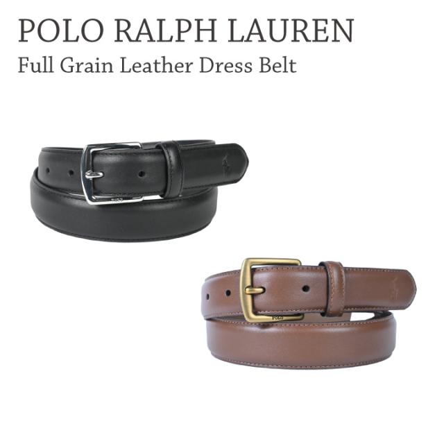 POLO RALPH LAUREN ラルフローレン Full Grain Leather Dress Belt 405828968 牛革 レザーベルト メンズ   ブラウン ブラック プレゼントの通販は