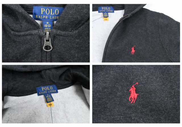 ポロ ラルフローレンPOLO RALPH LAUREN フリース フル ジップ パーカー キッズサイズ(女性着用可) Fleece Full Zip Hoodie フーディ— 裏