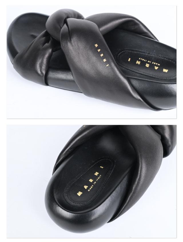 直営店 ‐MARNI- ツイストレザー BUBBLE サンダル 楽天市場】マルニ MARNI バブル bubble 厚底 ツイストレザー 本