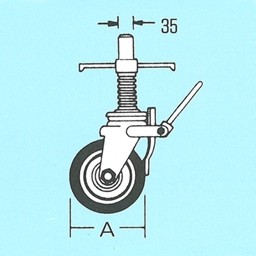 ALINCO(アルインコ)　鋼製ローリングタワー　RT用部材　ジャッキ付キャスター　BL8N　φ200mm　(2個入り)【在庫有り】