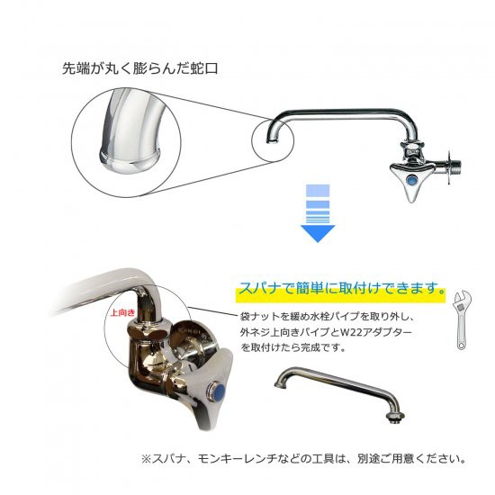 IDEX（アイデックス） 蛇口直結型自動水栓 水ぴた 丸形蛇口交換セット