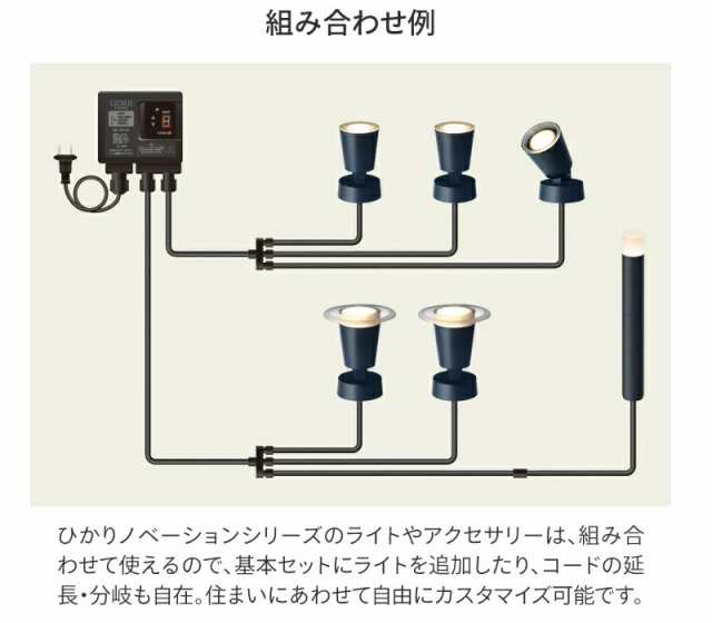 タカショー ひかりノベーション 間のひかり 基本セット ガーデンライト