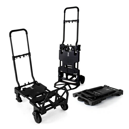 花岡車輌(HANAOKA) アウトドアカート　FLAT CART 2×4-BK　ブラック　フラットカート ツーバイフォー キャリーバック付き　【在庫有り】