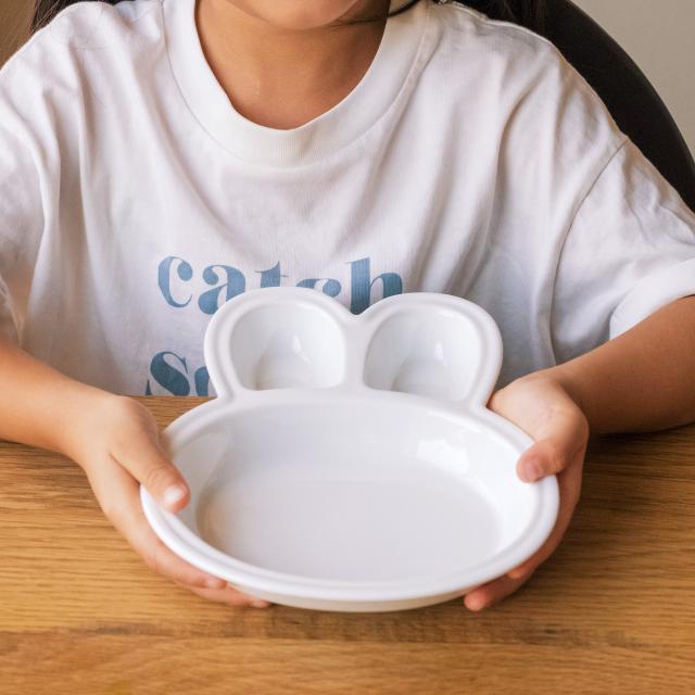 5枚セット ランチプレート うさぎ ウサギ 陶器 子供 キッズ ベビー
