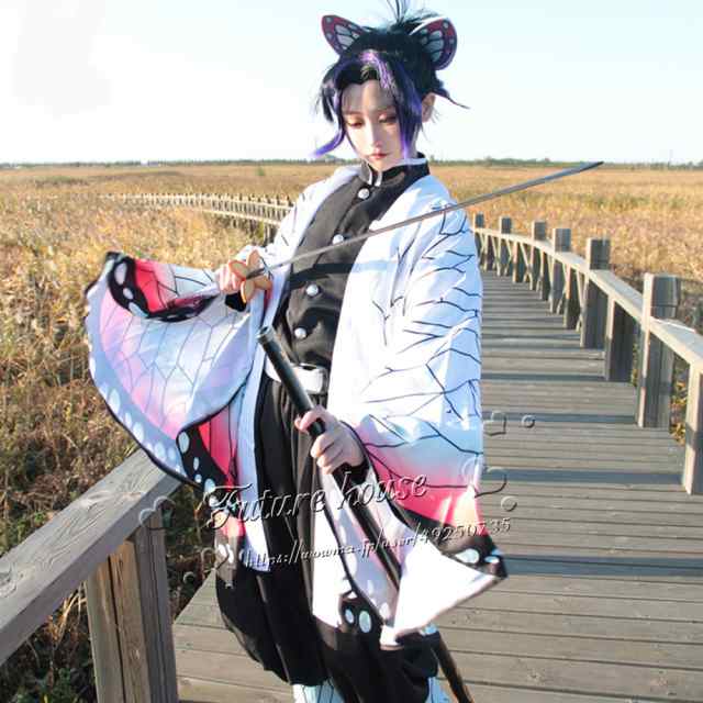 しのぶ 120cm 子供コスプレ ハロウィン衣裳 鬼滅の刃 フルセット