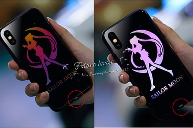 美少女戦士セーラームーン 風 光るスマホケース Iphone X 8 7 6 S Plus Se ケース カバー 背面ガラス 鏡面 ミラー 簡単 アイデア Tpuの通販はau Pay マーケット Futurehouse