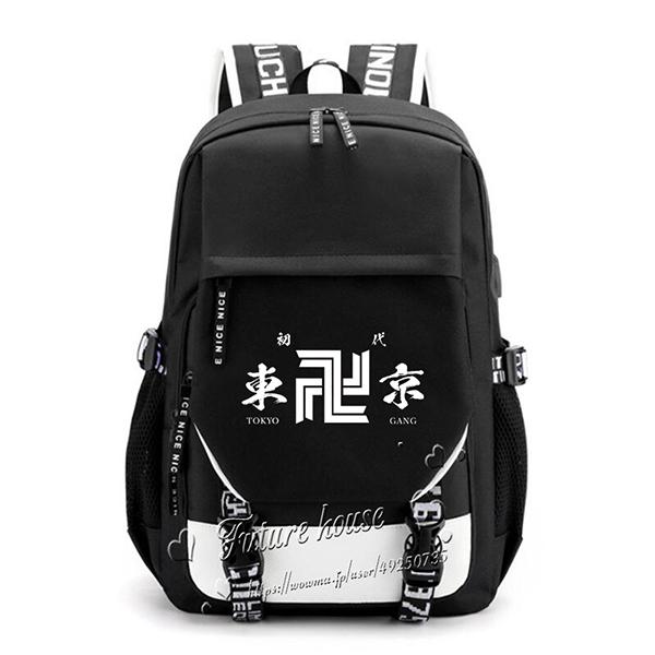 66 以上節約 東京アベンジャーズバックパック漫画スクールバッグ学生ラップトップバックパックusb充電ポート付き Akademiapilkarska Sanok Pl