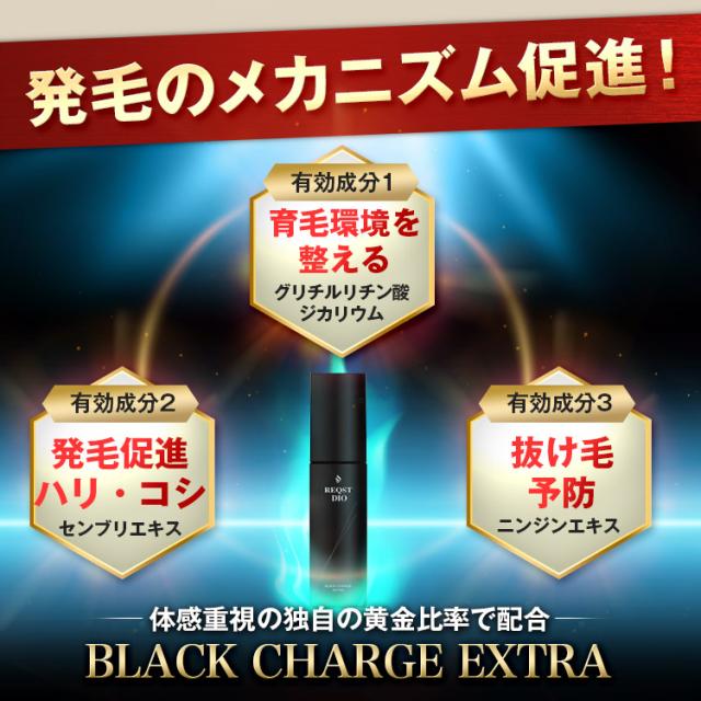 育毛剤 育毛剤 BLACK CHARGE EXTRA 薬用 発毛促進 抜け毛 男性用育毛剤