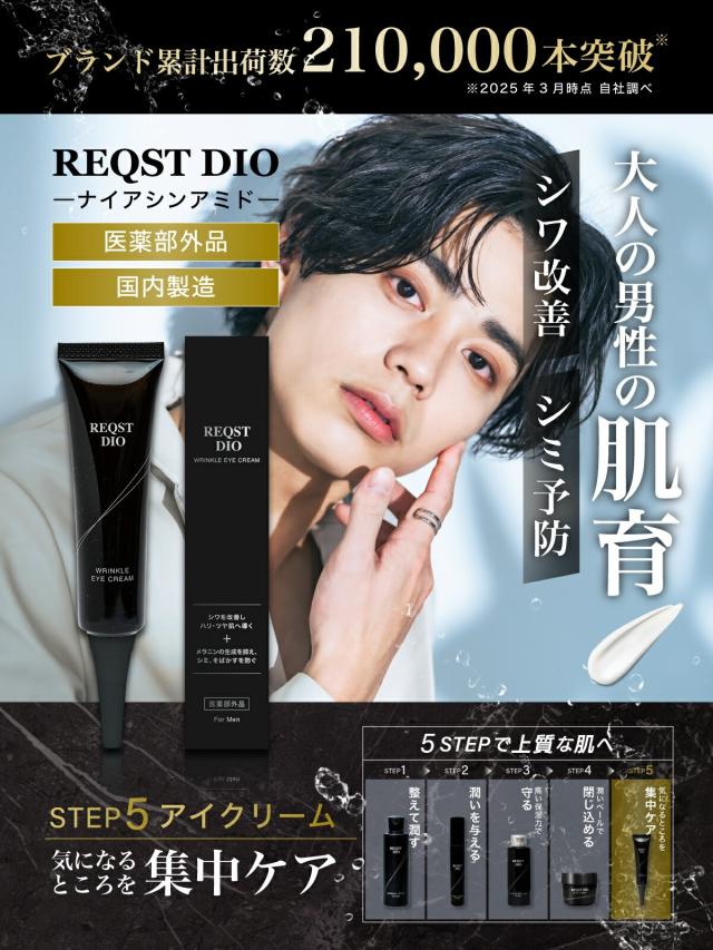 シワ改善 アイクリーム クリーム メンズ ナイアシンアミド配合 REQST