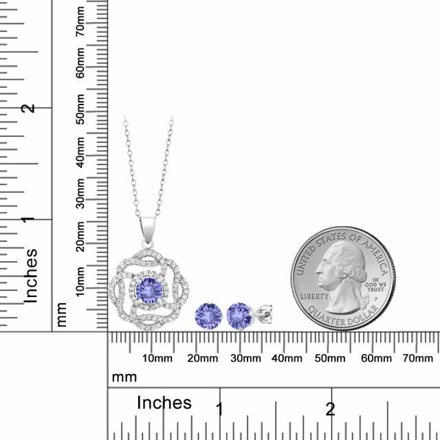 天然 タンザナイト ネックレス ピアス セット レディース 天然石 12月