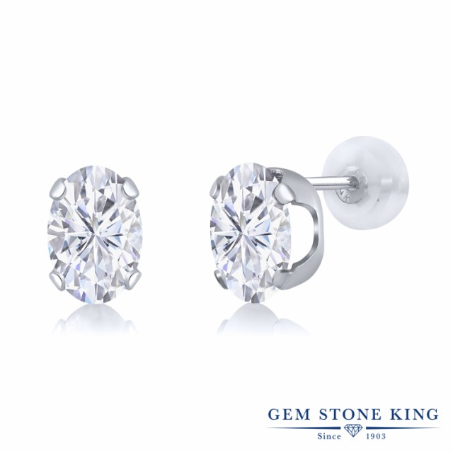 ピアス レディース 3カラット Forever One GHI モアサナイト Charles ...