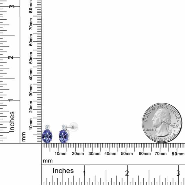 ピアス レディース ミスティック トパーズ 14金 ホワイトゴールド