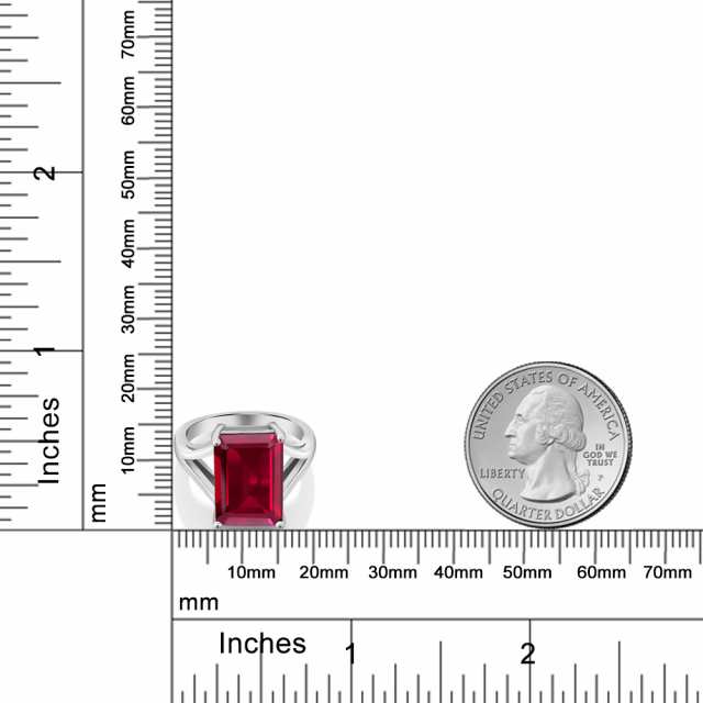 指輪 レディース リング シンセティック ルビー 7月 誕生石 四角い 一