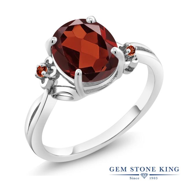 指輪 リング レディース 2 54カラット 天然 ガーネット シルバー925 フラワー 花 クロスライン 大粒 ソリティア 天然石 1月 誕生石 金属の通販はau Pay マーケット Gem Stone King ジュエリー専門店