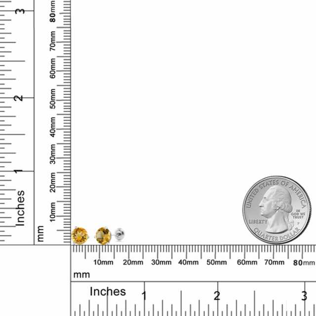 ピアス レディース シトリン 18金 ホワイトゴールド 天然石 11月