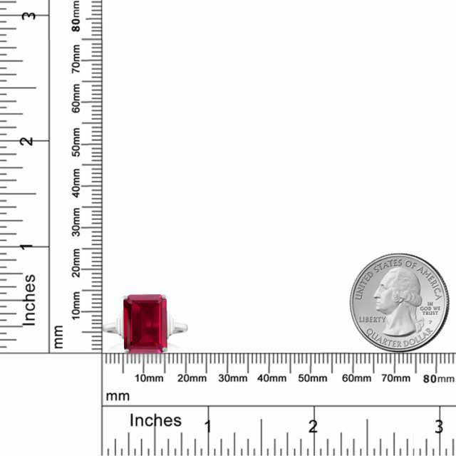 指輪 レディース リング シンセティック ルビー 7月 誕生石 四角い 一