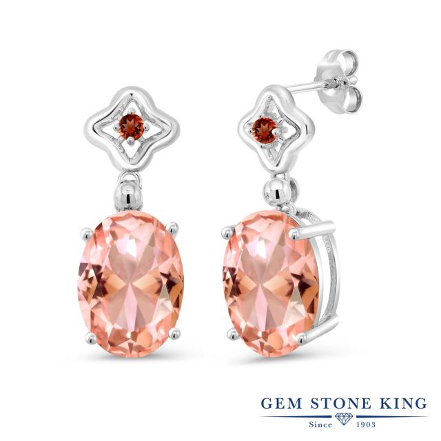 ピアス レディース 19 9カラット ナノモルガナイト 天然 ガーネット シルバー925 フラワー 花 ひし形 大粒 ぶら下がり 金属アレルギー対の通販はau Pay マーケット Gem Stone King ジュエリー専門店