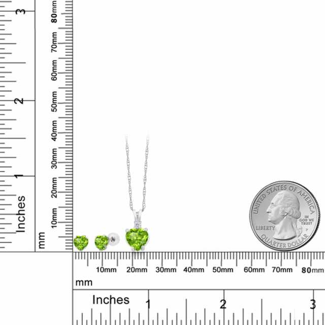 天然 ペリドット ネックレス ピアス セット レディース 14金 ホワイト