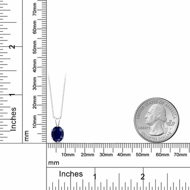 ネックレス レディース サファイア 天然石 9月 誕生石 一粒 大粒