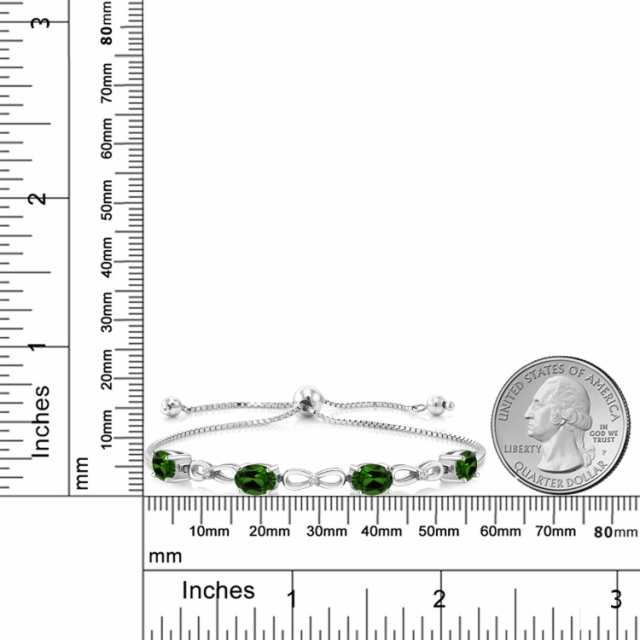 ブレスレット レディース クロムダイオプサイド 天然石 インフィニティ