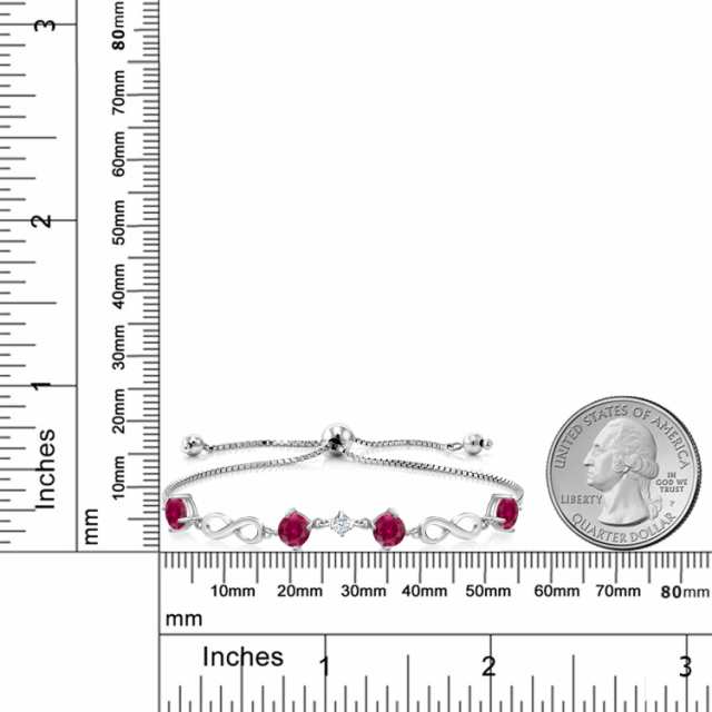ブレスレット レディース シンセティック ルビー 7月 誕生石