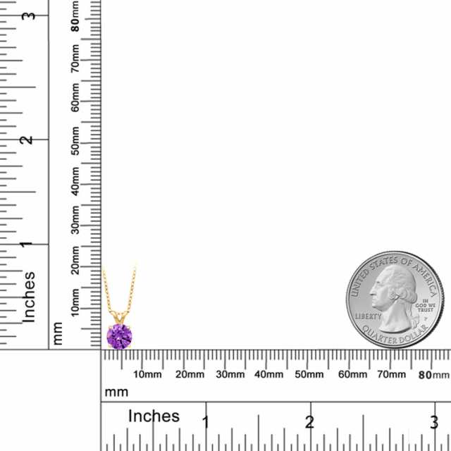 ネックレス レディース パープル ジルコニア イエローゴールド 加工 一