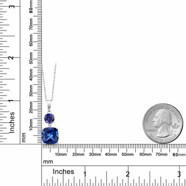 ネックレス レディース シンセティック サファイア 9月 誕生石