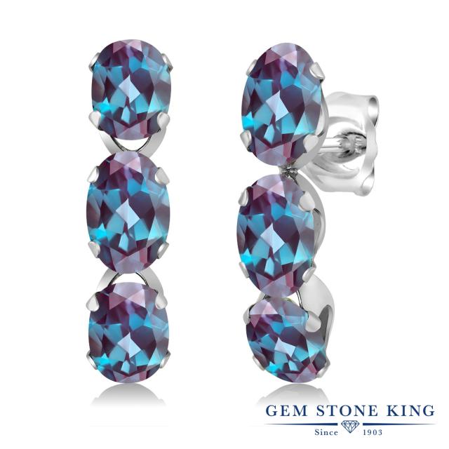シンセティック アレキサンドライト ピアス レディース 3連 トリロジー 華奢 細身 ブランドの通販はau Pay マーケット Gem Stone King ジュエリー専門店