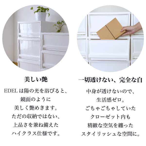 収納ケース Edel エーデル L 2段セット 収納ボックス 収納box おしゃれ プラスチックケース 衣類収納 押入れ クローゼット モノトの通販はau Pay マーケット Living雑貨 リスonlineshop