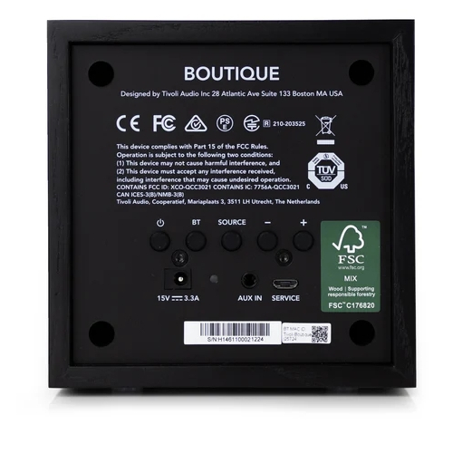 Tivoli Audio Boutique Black / Black チボリオーディオ Bluetooth対応