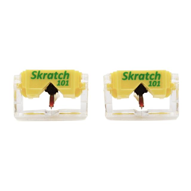 JICO SKRATCH101 2個セット 天然無垢ルビー 丸針 Shure シュア レコード針 交換針 ジコー RUBY 192-44 SKT101
