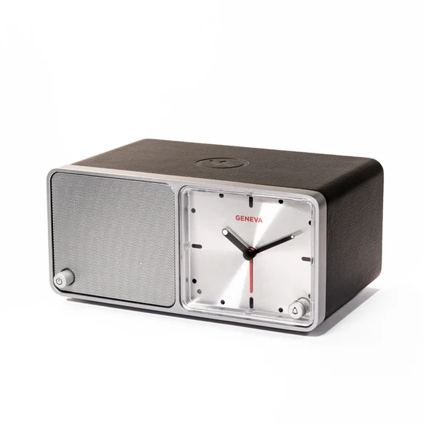GENEVA TIME Black ブラック ジェネバ タイム アナログ時計 ワイヤレス充電 Bluetoothスピーカー_1