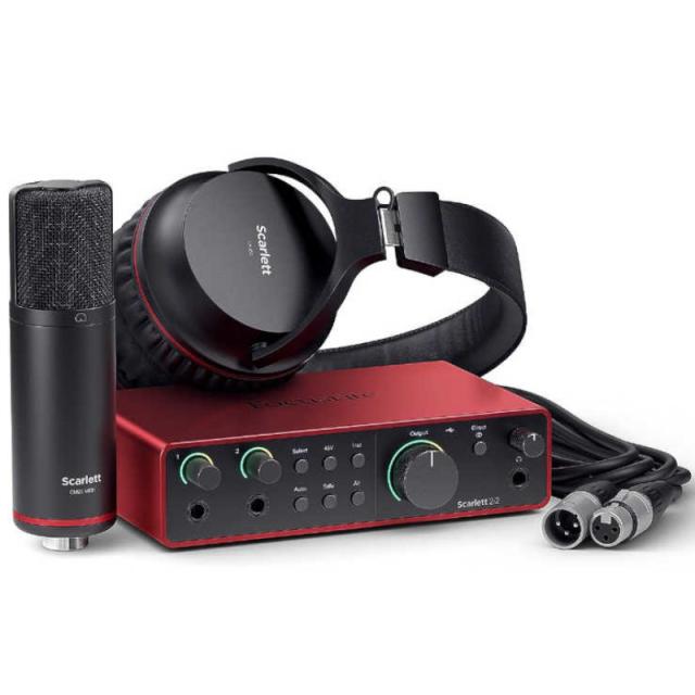 Focusrite Scarlett 2i2 Studio 4th Gen [ オーディオインターフェイス + マイク + ヘッドフォン セット ] フォーカスライト DTM