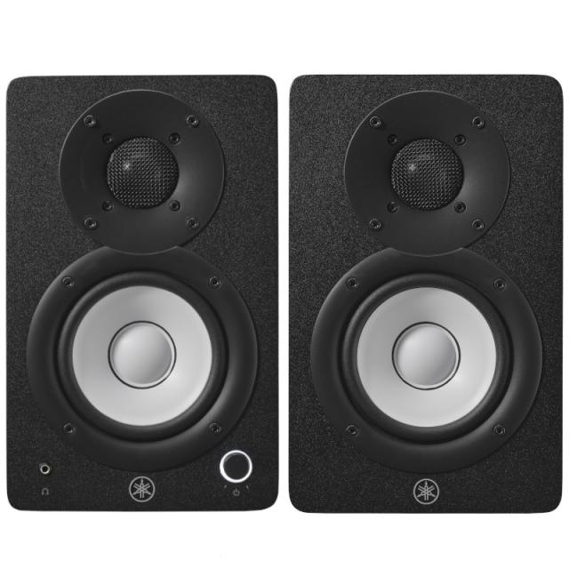 《在庫あり 即納可能》 パワード スピーカー スタジオ モニター YAMAHA ヤマハ HS4B ブラック ペア + RCA（ピン）- フォーン 1.5m ケーブル_1