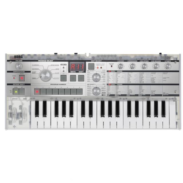 《アウトレット品》シンセサイザー KORG コルグ MICRO KORG-CR マイクロコルグ ボコーダー 37鍵盤 クリアー 《専用透明素材バッグ付属》