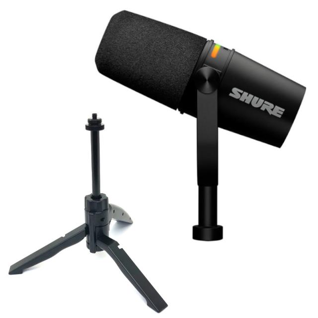SHURE MV7 マイク 三脚スタンド ケーブル付き　ライブ配信YouTube SHURE MV7 マイク 三脚スタンド ケーブル付き ライブ配信YouTube