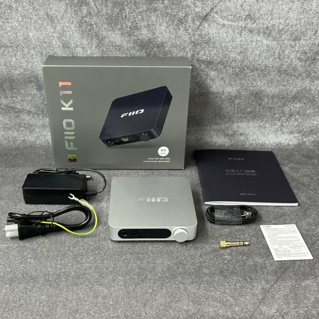 アウトレット品》FIIO DAC内蔵 ヘッドホンアンプ K11 シルバー