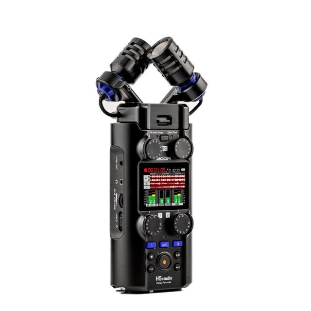 ZOOM ズーム ハンディレコーダー H5studio 超低ノイズプリアンプ 大口径XYステレオマイク搭載 最大6トラック 32bitフロート対応_2