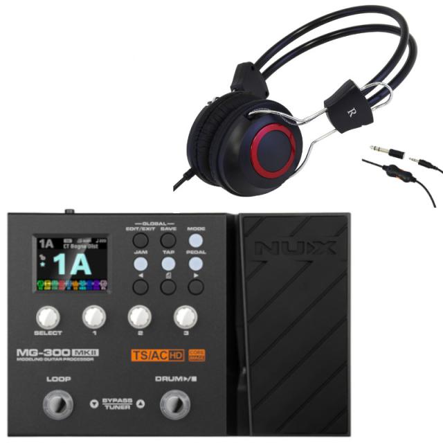 《創業200周年記念SET》 NUX MG-300MKII + AHP1000 ヘッドホン セット　アンプモデラー FX モデリング ギター エフェクター